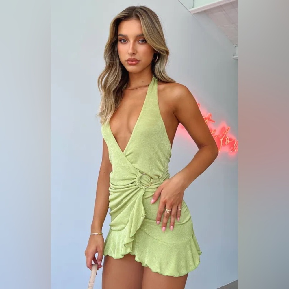 Whitefox green mini dress